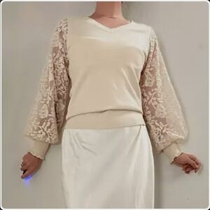 Sioni Milano‎ light sweater, Ivory color large